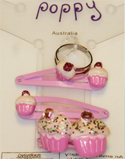 Pink Cupcake Hair Clip